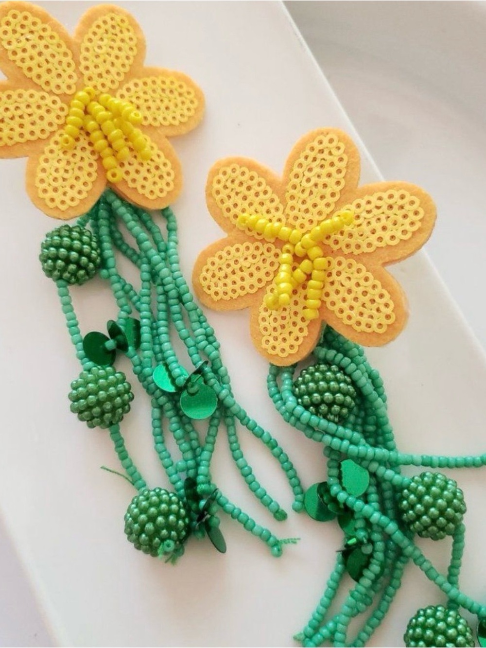 Free People Camila's Bright Flower Post Back Earrings - Picture 7 of 7